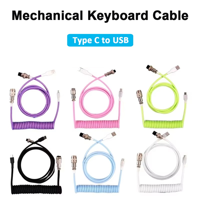 Gaming Keyboard Types - Kabel spiralny do klawiatury mechanicznej, kabel