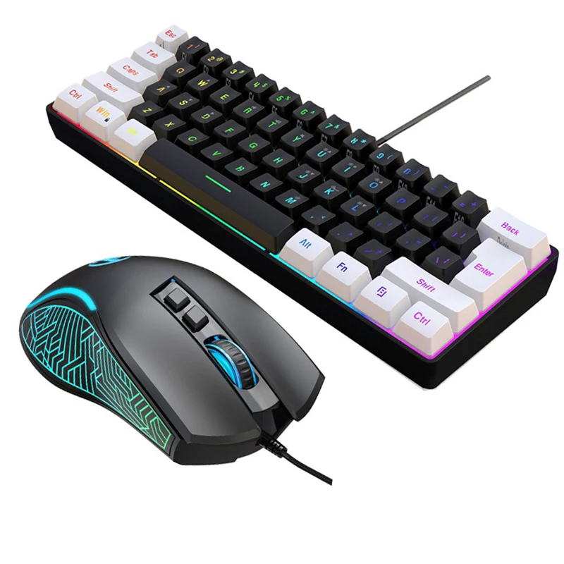 Gaming Keyboard And Mouse Wireless - Zestaw Klawiatura i Mysz 60% do