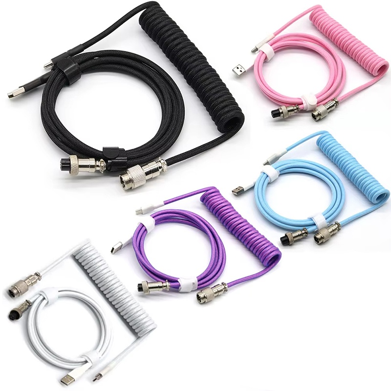 Gaming Keyboard Types - Kabel spiralny do klawiatury mechanicznej, kabel