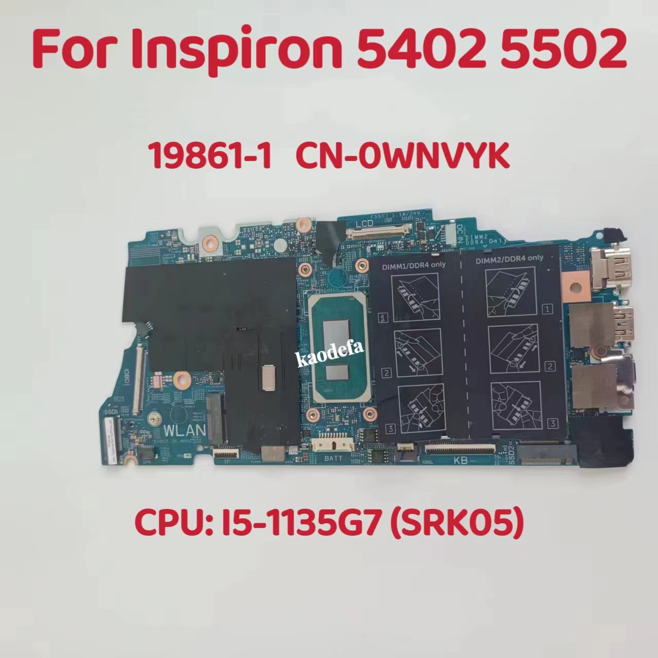 Intel Cpu Core I7 - 19861-1 Płyta główna do laptopa Dell