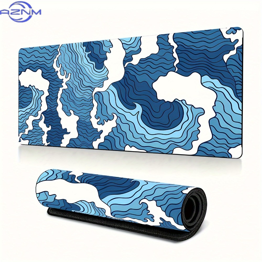 Gaming Keyboard Blue - Podkładka pod mysz z grafiką niebiesko-białych