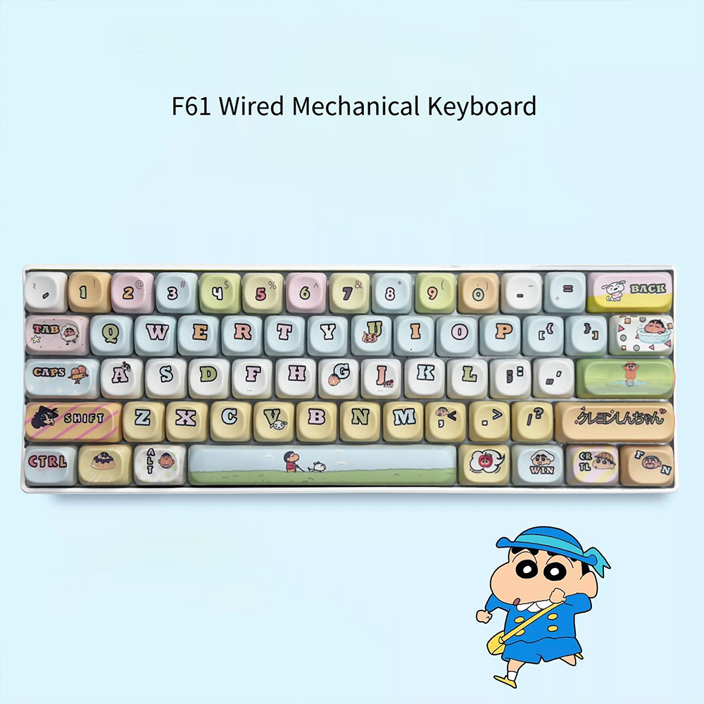 Gaming Keyboard Blue Switches - Klawiatura mechaniczna Crayon Shin-Chan, 61 klawiszy,