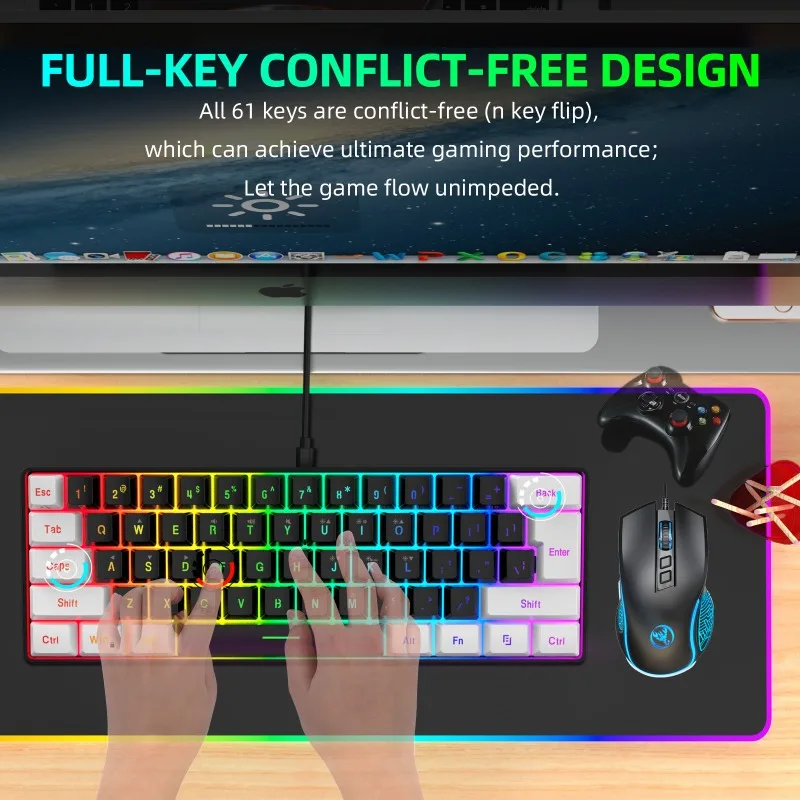 Zestaw Klawiatura i Mysz 60% d – Gaming Keyboard And Mouse Wireless recenzja i cena
