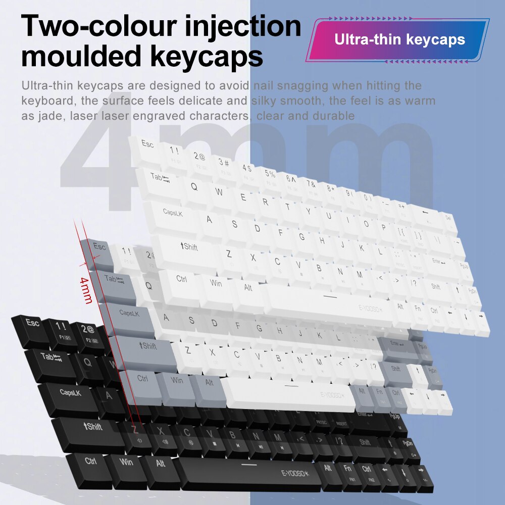 E-YOOSO A68 RGB Mini Slim USB  – Gaming Keyboard Bundle recenzja i cena