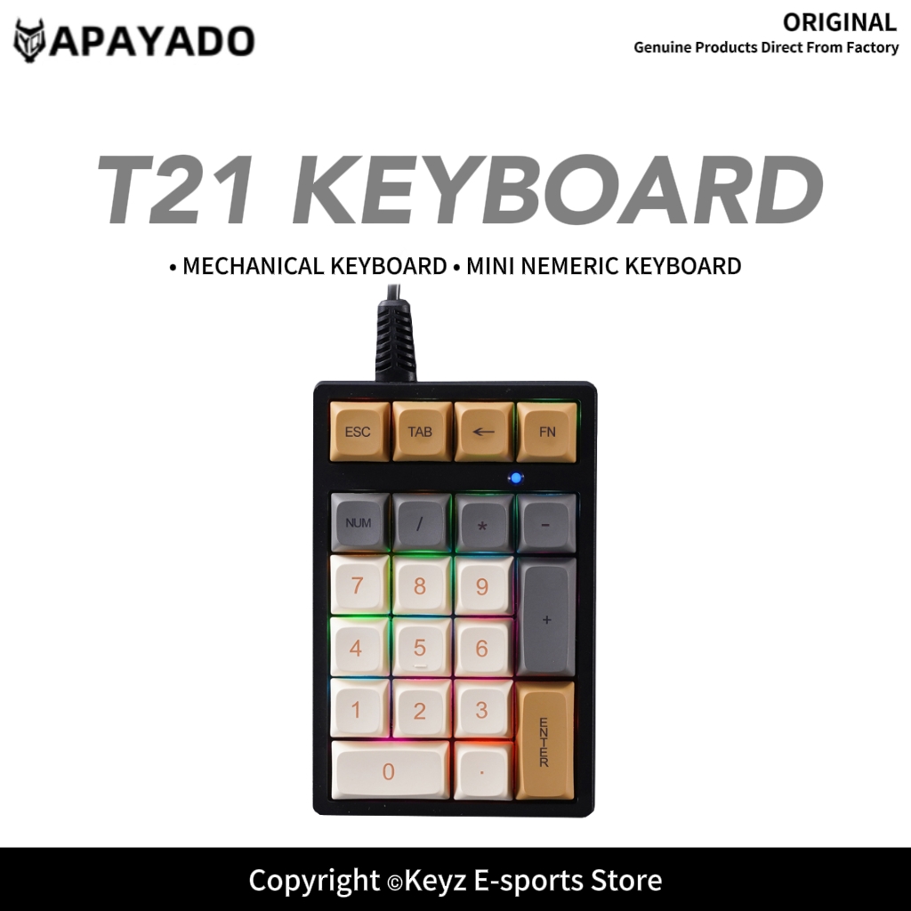 Klawiatura numeryczna T21 Mini – Gaming Keyboard Blue Switches recenzja i cena
