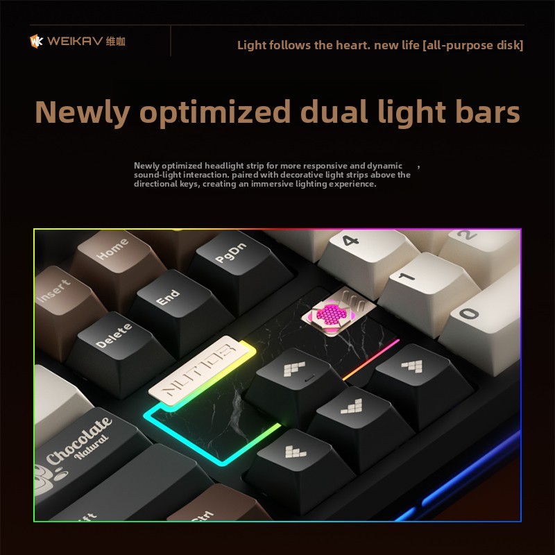Klawiatura mechaniczna WEIKAV  – Gaming Keyboard Mechanical Wireless recenzja i cena