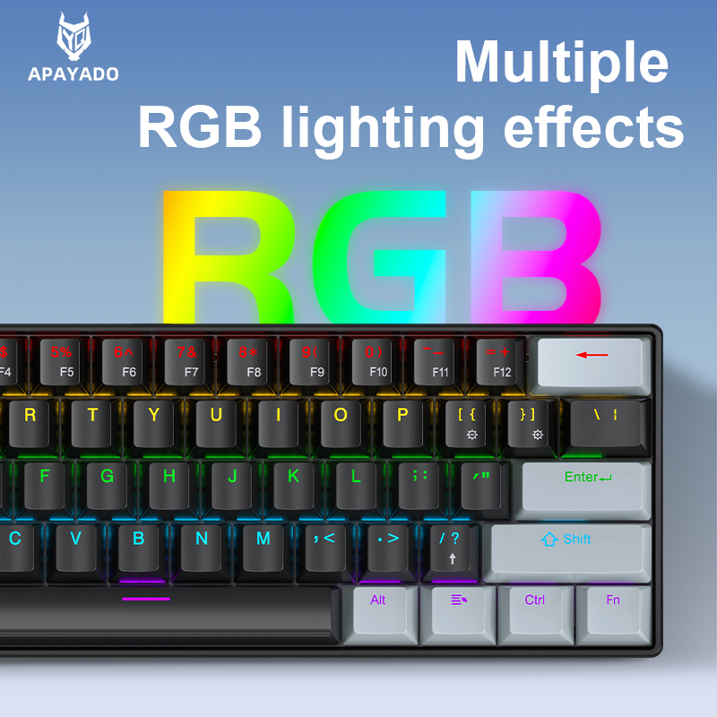 APAYADO K61 Mini 60% Klawiatur – Gaming Keyboard Blue Switches recenzja i cena
