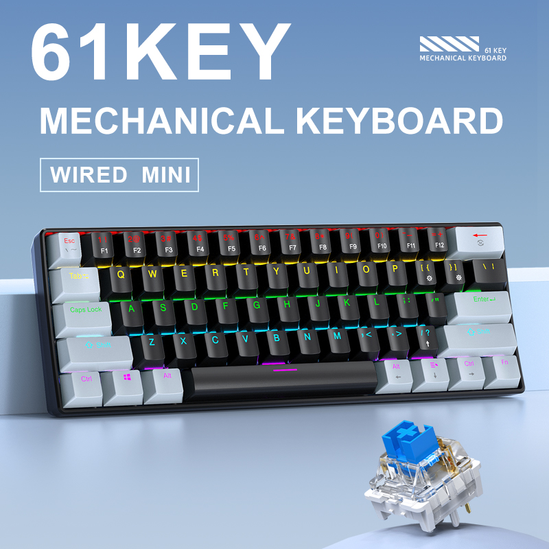 APAYADO K61 Mini 60% Klawiatur – Gaming Keyboard Blue Switches recenzja i cena