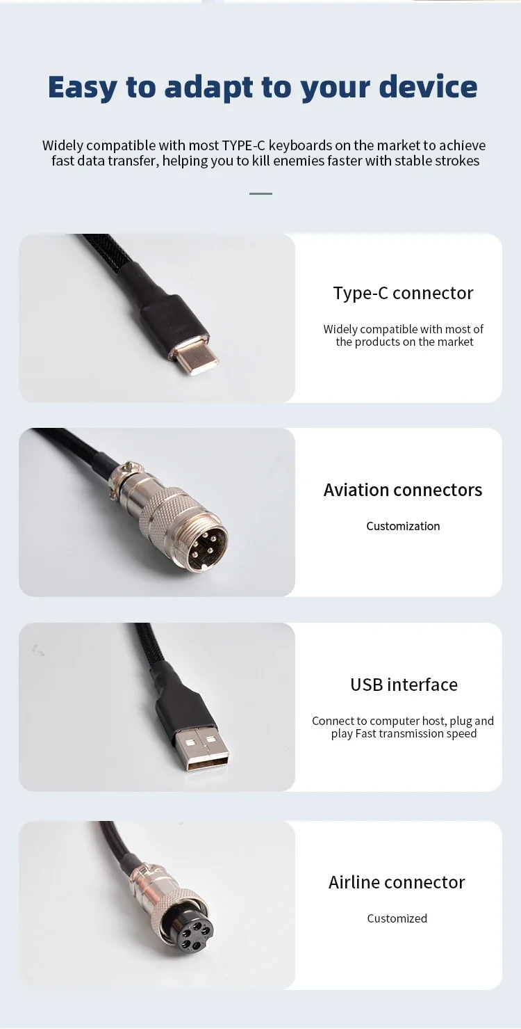 Kabel spiralny USB typu C, kab – Gaming Keyboard Extension recenzja i cena